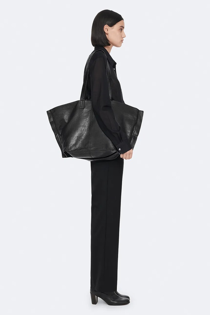 Torebka shopper damska skórzana LUTECE AllSaints czarny W210XF