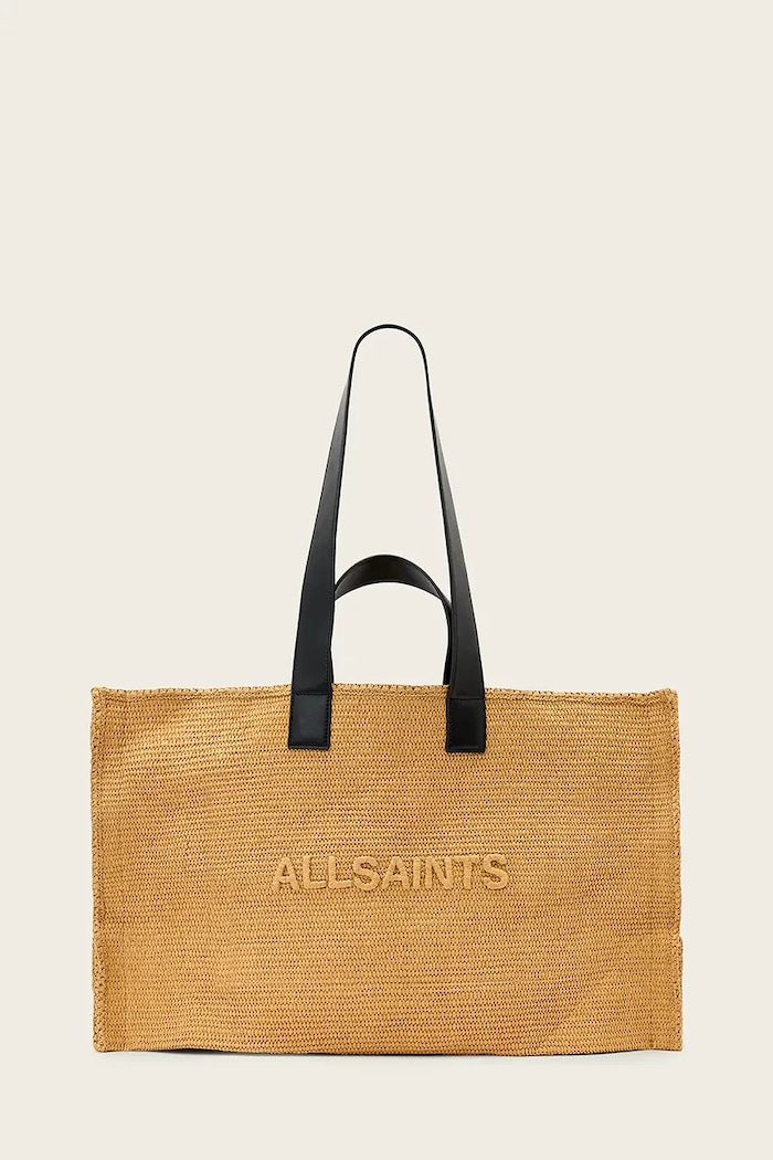AllSaints torebka tote damska pleciona LUTECE brązowy W355XE