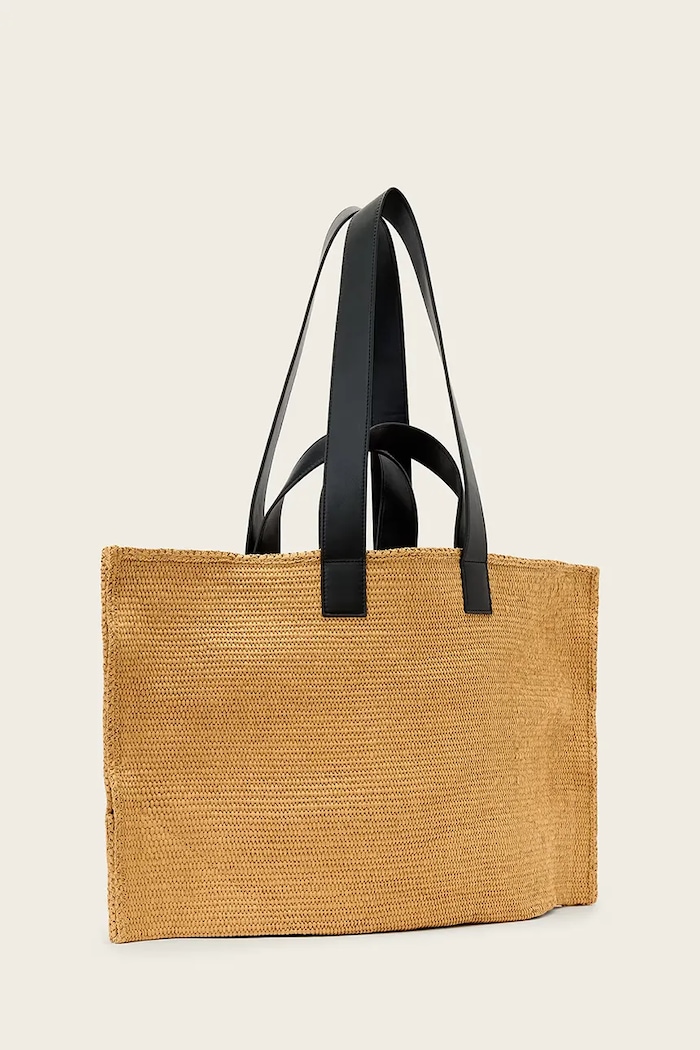 AllSaints torebka tote damska pleciona LUTECE W355XE brązowy AW26
