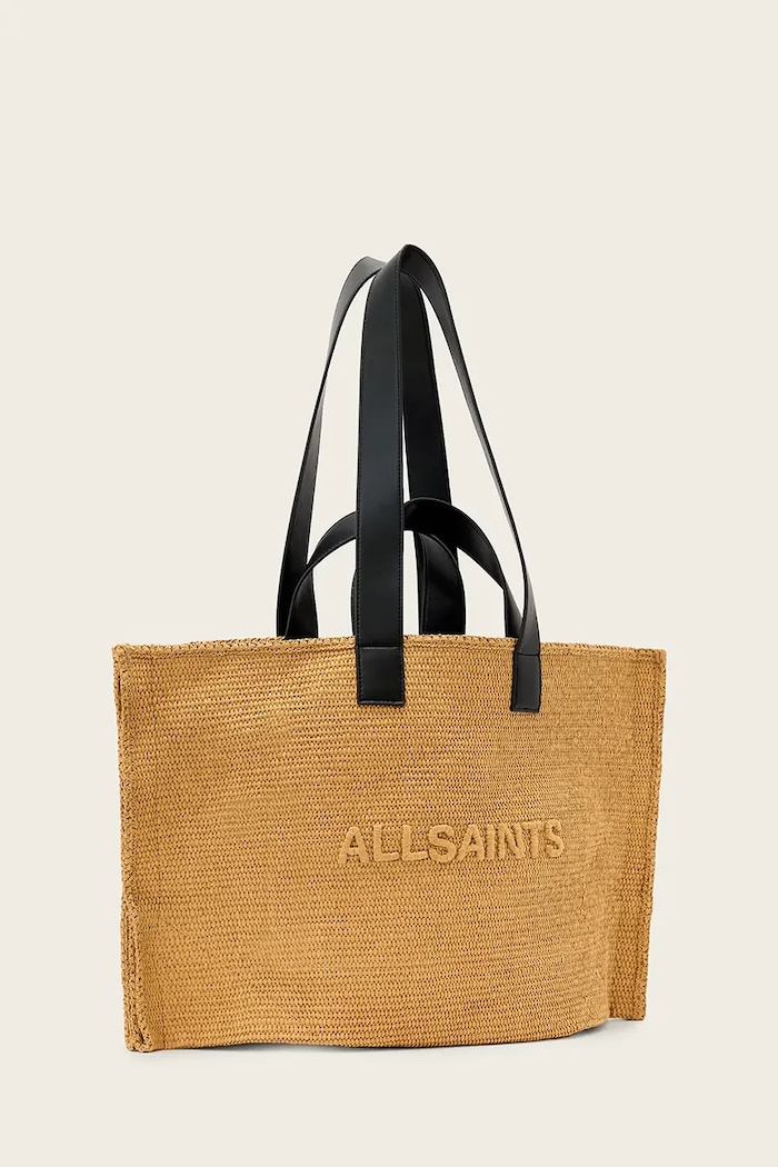 Akcesoria AllSaints torebka tote damska pleciona LUTECE W355XE brązowy