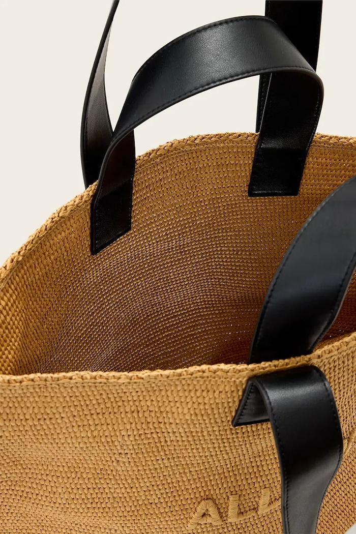 AllSaints torebka tote damska pleciona LUTECE brązowy W355XE