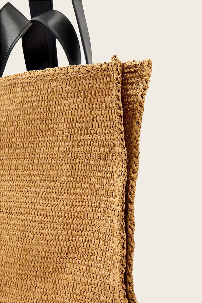 AllSaints torebka tote damska pleciona LUTECE W355XE brązowy