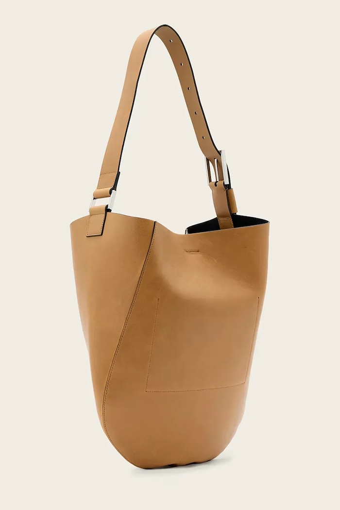 AllSaints geantă tote pentru femei, din piele LUNA W349XE maro AW26