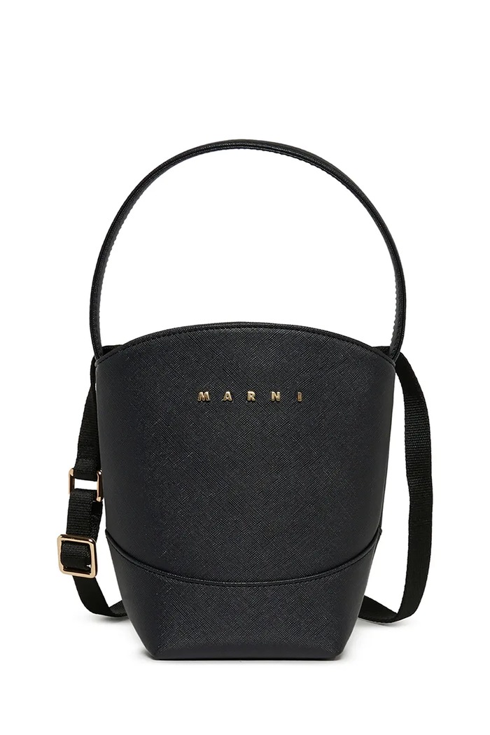 Marni Torebka crossbody dziecięca z imitacji skóry czarny M02031.M00YE