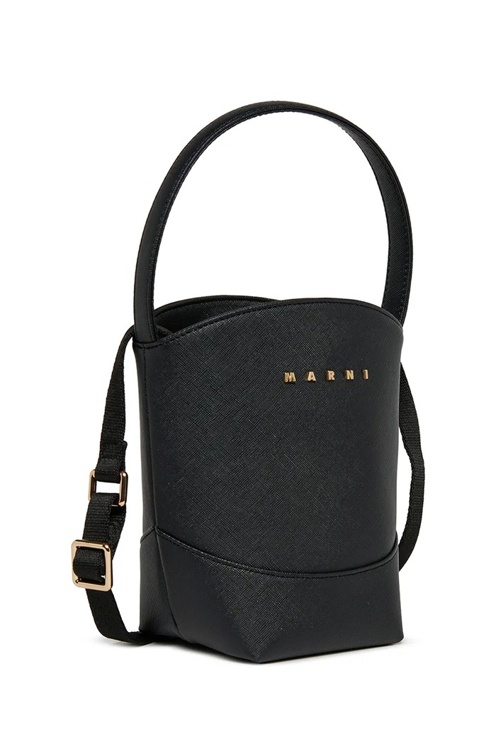 Dziewczynka Marni Torebka crossbody dziecięca z imitacji skóry M02031.M00YE czarny