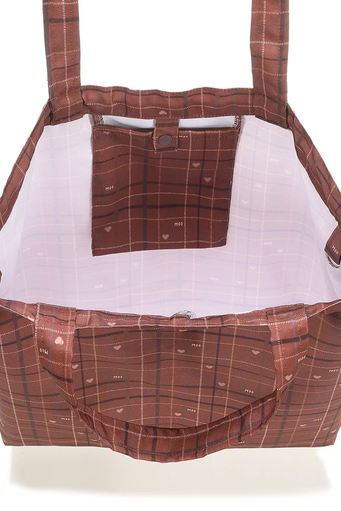La Millou Shopper torba MOO MEADOW PLAID 156708 oranžna AW26