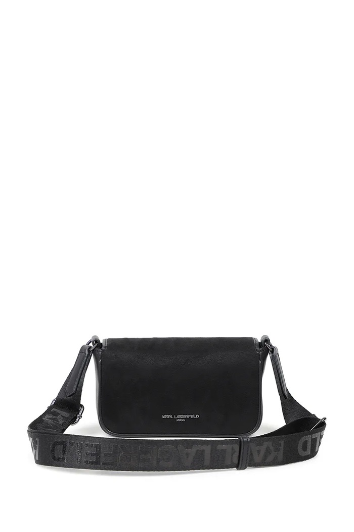 Karl Lagerfeld Torba za djecu od imitacije brušene kože Z31437 crna AW26