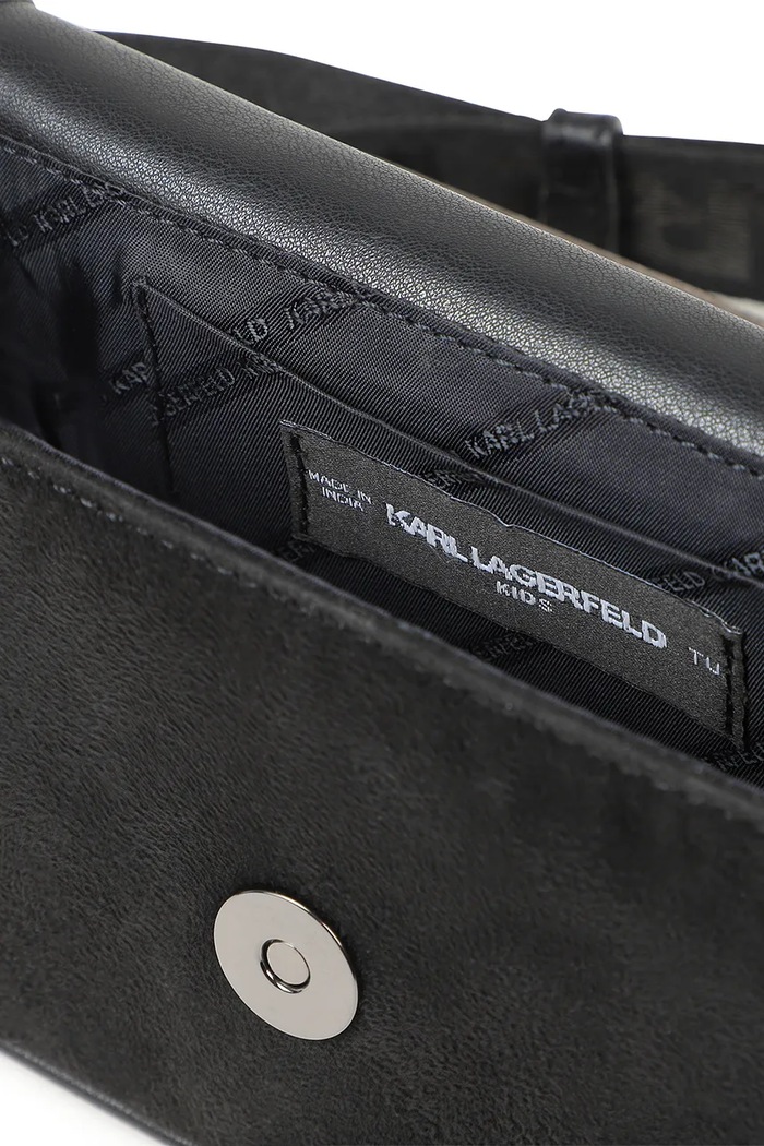 Torba za djecu od imitacije brušene kože Karl Lagerfeld crna Z31437