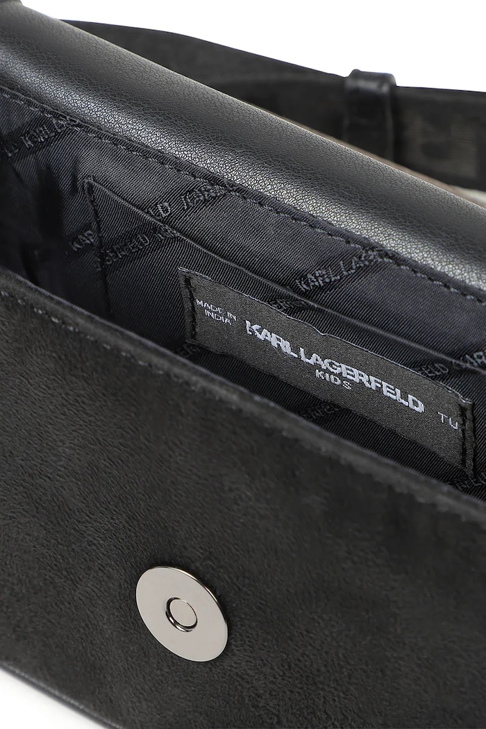 Torba za djecu od imitacije brušene kože Karl Lagerfeld crna Z31437