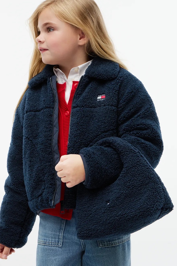 Torebka dziecięca polarowa Tommy Hilfiger granatowy KA0KA00085.9BY2