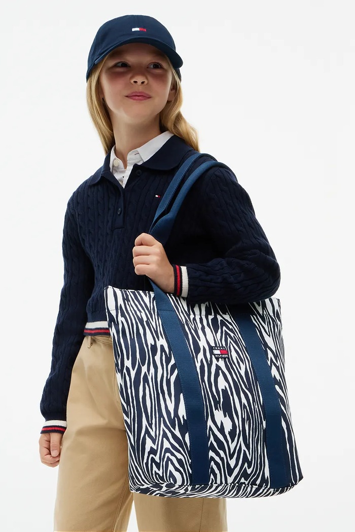 Torebka shopper dziecięca Tommy Hilfiger granatowy KA0KA00088.9BY2