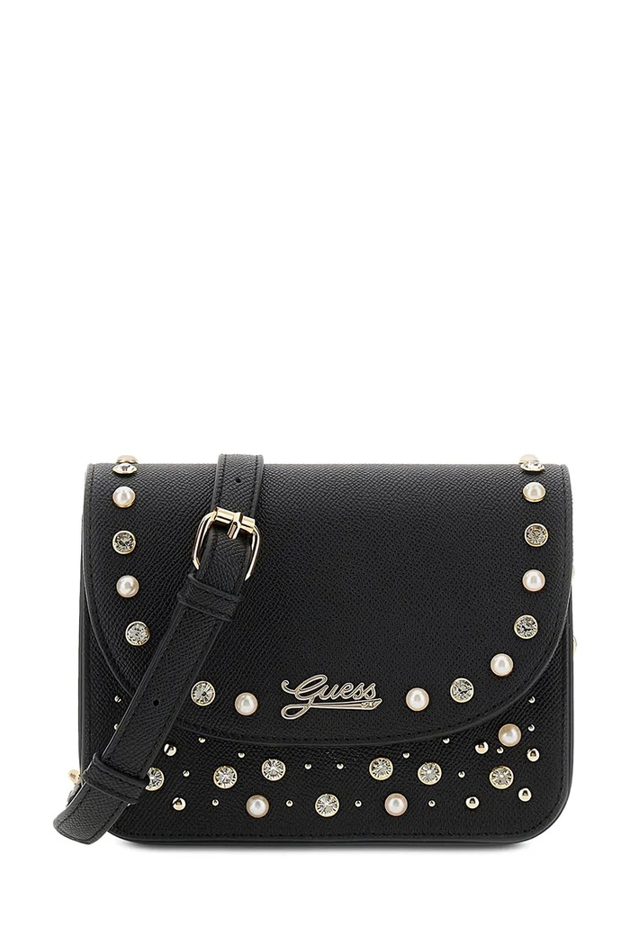 Guess torebka crossbody dziecięca z imitacji skóry czarny J6BZ57.W5115.9BY2