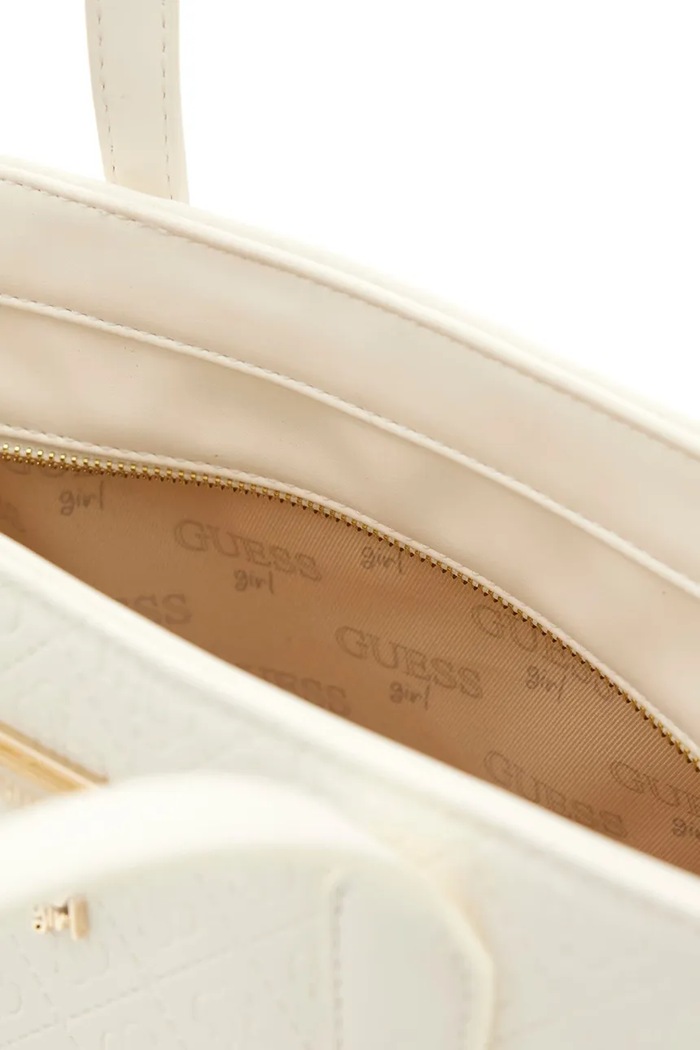 Torebka tote dziecięca z imitacji skóry Guess beżowy J6BZ56.W5114.9BY2