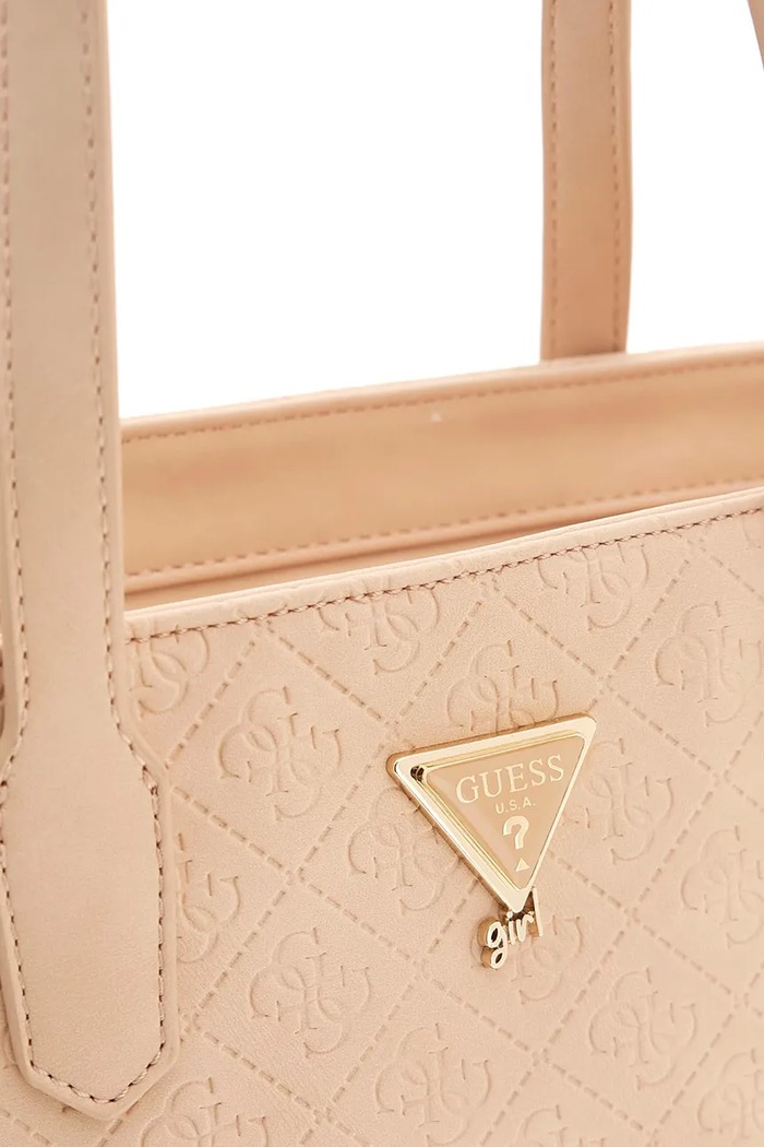 Torebka tote dziecięca z imitacji skóry Guess J6BZ56.W5114.9BY2 różowy