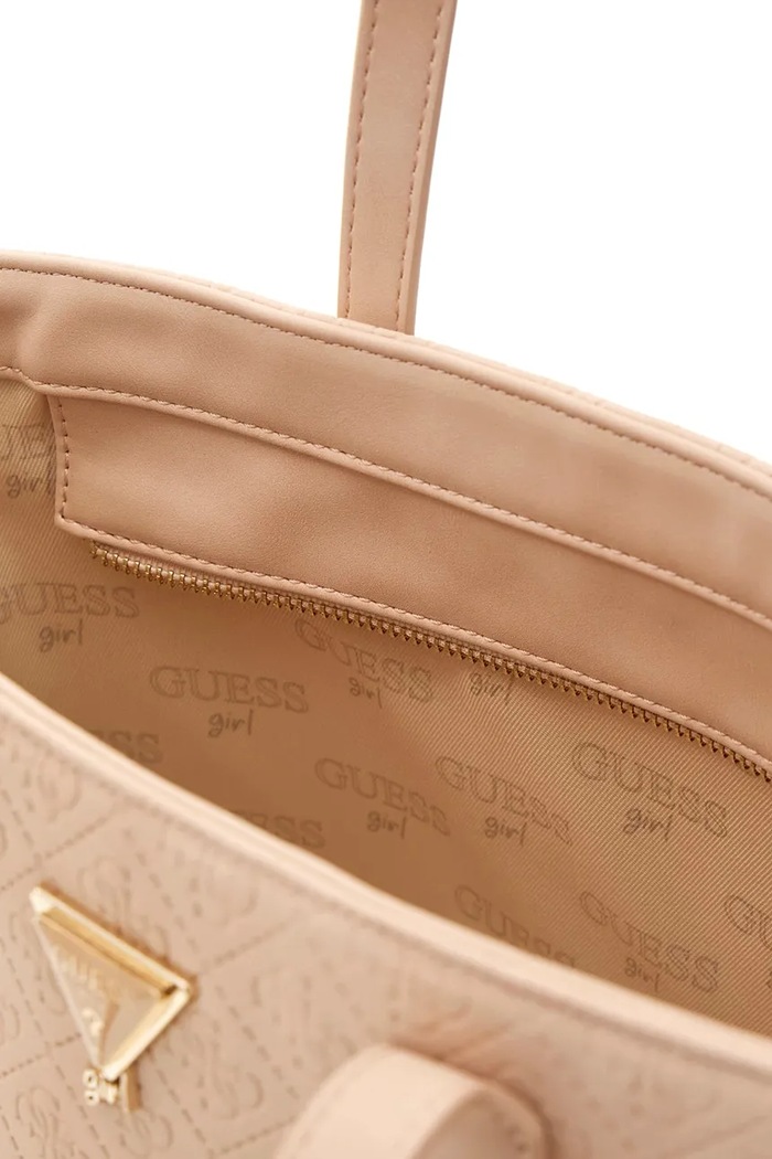 Torebka tote dziecięca z imitacji skóry Guess różowy J6BZ56.W5114.9BY2