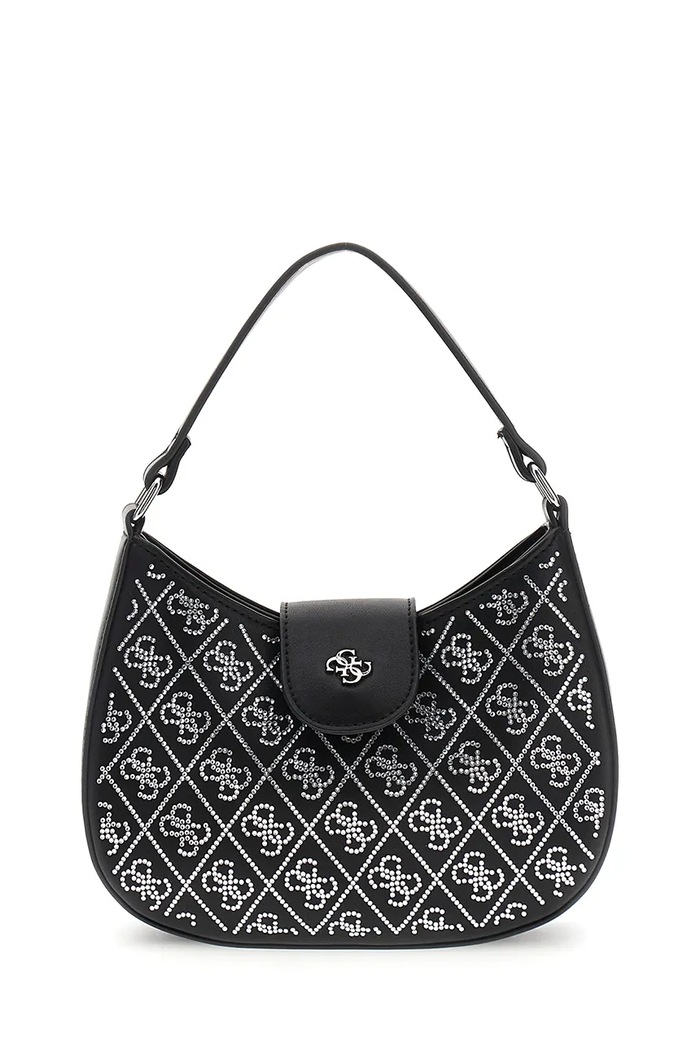 Guess Torebka hobo dziecięca z imitacji skóry czarny J6BZ34.W4046.9BY2