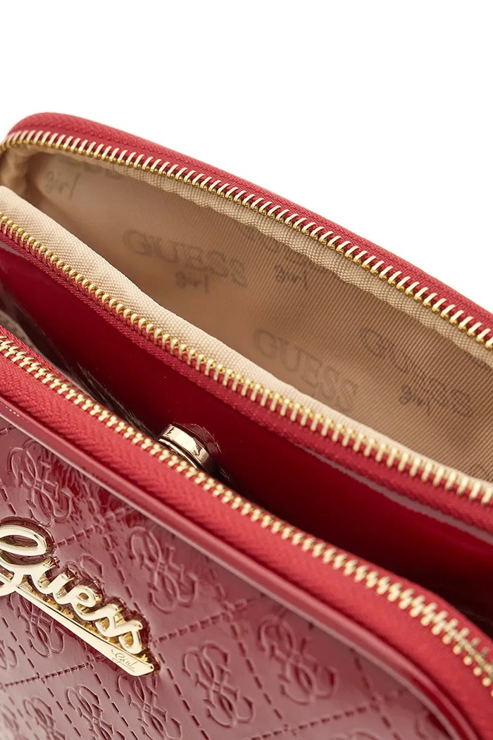 Torebka crossbody dziecięca z imitacji skóry Guess J6BZ12.W3984.9BY2 bordowy