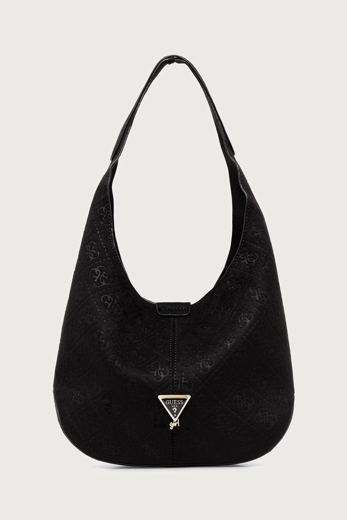 Guess Torebka hobo dziecięca z imitacji zamszu czarny J6BZ07.W3970.9BY2