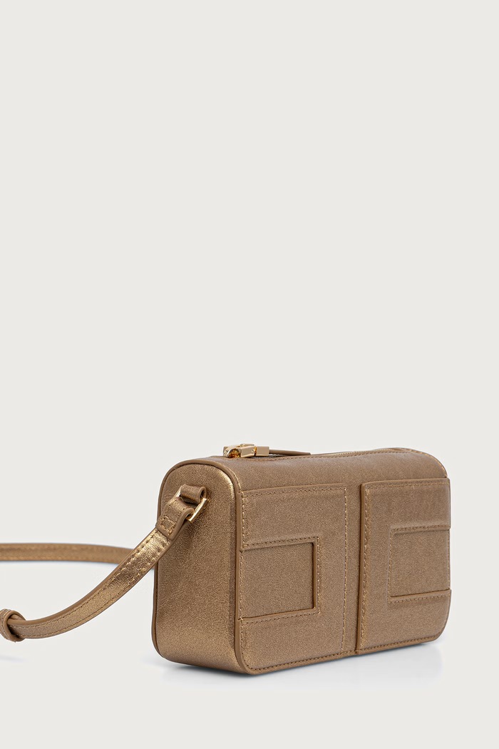 Elisabetta Franchi Crossbody kabelka detská z imitácie kože EFBO120.C.TV132 zlatá AW26