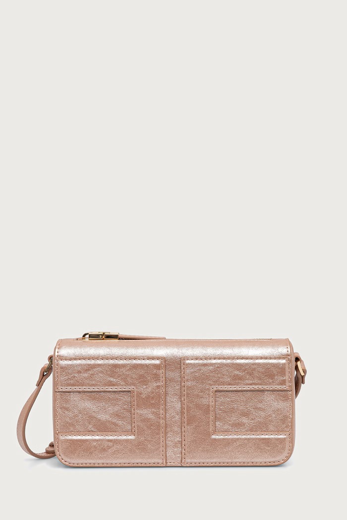 Elisabetta Franchi Crossbody kabelka detská z imitácie kože ružová EFBO120.C.TV132