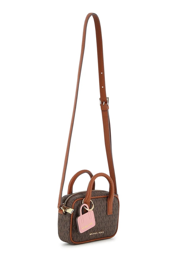 Djevojčice Michael Kors Crossbody torba za djecu od imitacije kože R30817 smeđa
