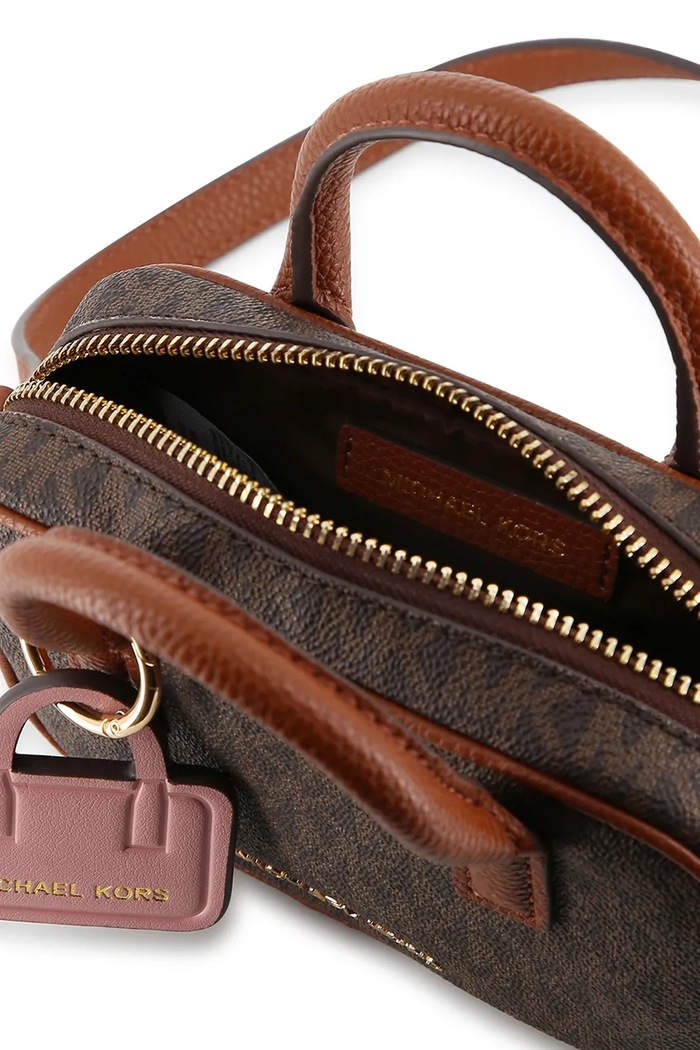 Crossbody torba za djecu od imitacije kože Michael Kors smeđa R30817