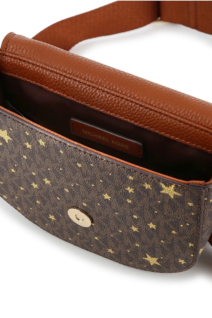 Crossbody torba za djecu od imitacije kože Michael Kors smeđa R30812