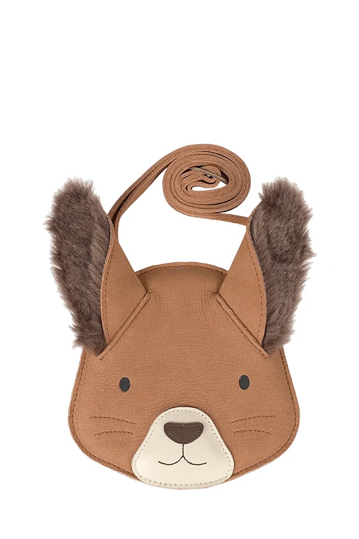 Dziewczynka Donsje torebka crossbody dziecięca skórzana Britta Exclusive Purse Fluffy Squirrel 5002038 brązowy
