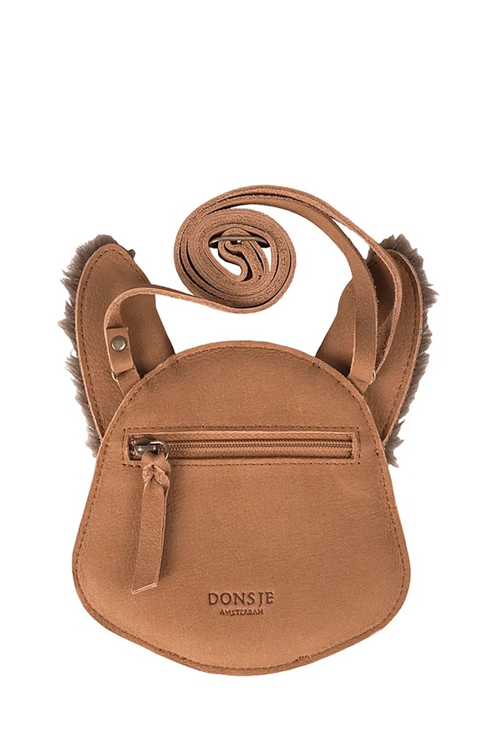 Donsje torebka crossbody dziecięca skórzana Britta Exclusive Purse Fluffy Squirrel brązowy 5002038