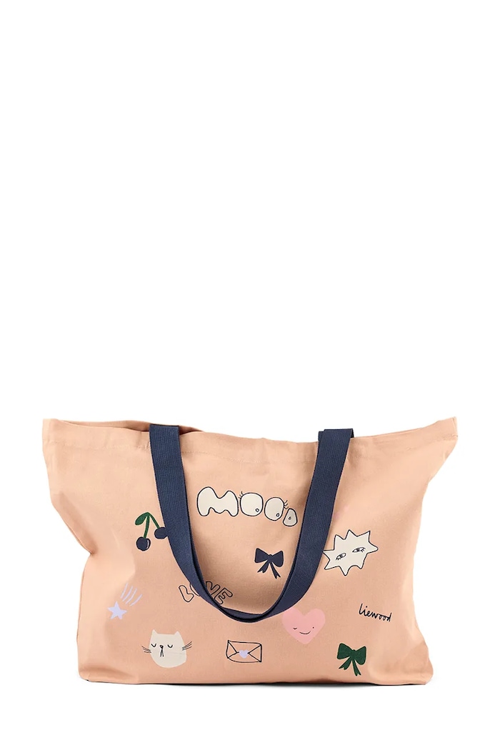 Liewood torebka tote dziecięca bawełniana Big Totebag pomarańczowy LW14796.9BY2