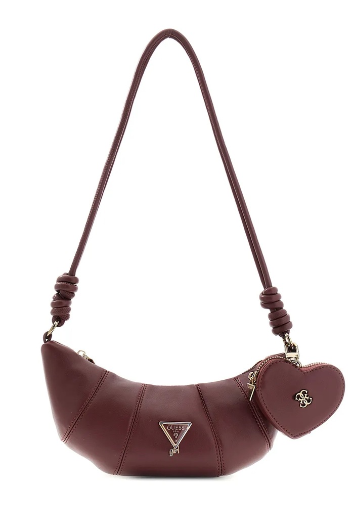 Guess torebka hobo dziecięca z imitacji skóry J6YZ22.W2548.9BY2 bordowy AW26