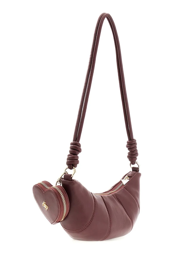 Dziewczynka Guess torebka hobo dziecięca z imitacji skóry J6YZ22.W2548.9BY2 bordowy