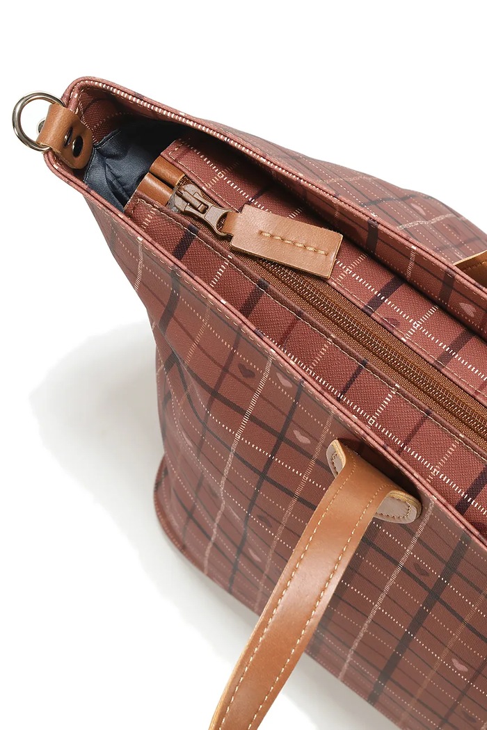 La Millou Shopper torba MOO MEADOW PLAID 157363 narančasta AW26