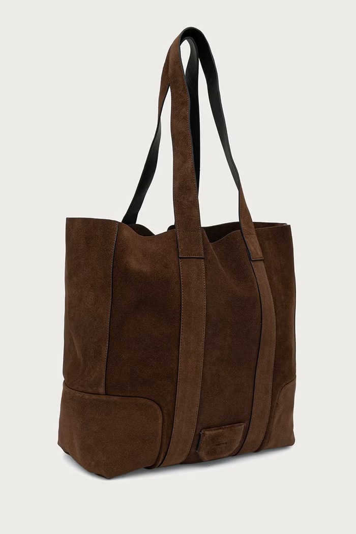 AllSaints Torba damska skórzana ARES M095XF brązowy AW26