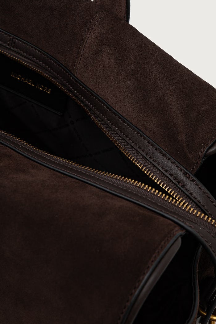 Torba podróżna męska zamszowa NICHOLAS Michael Kors brązowy 33F6GNIU9S