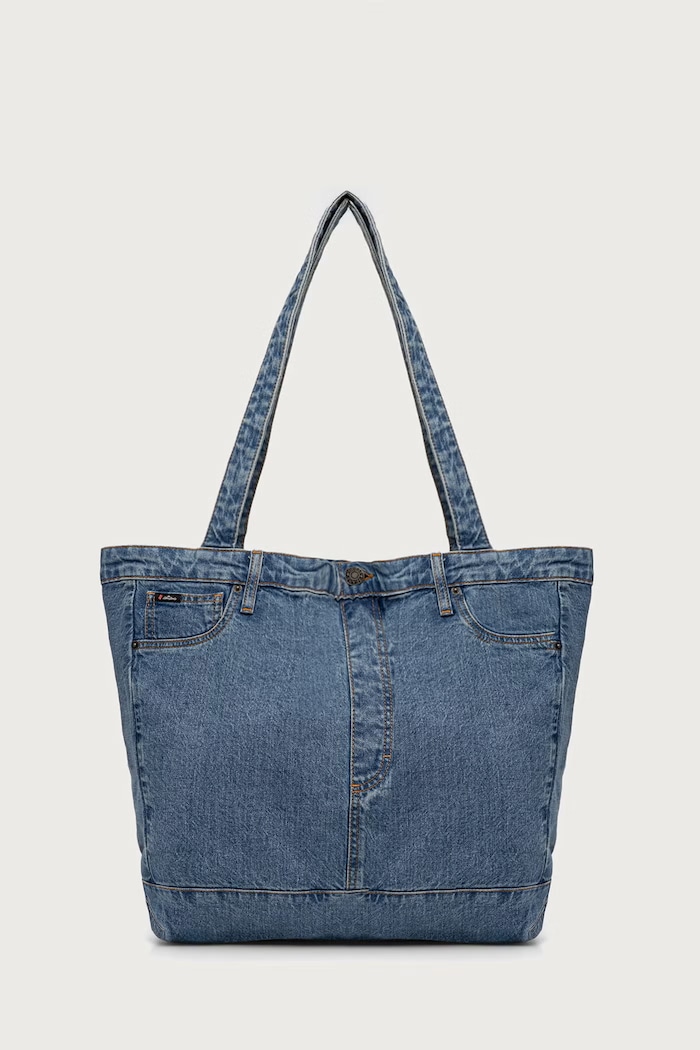 Guess Jeans Geantă de material textil pentru bărbați din denim albastru M6BZ08.D1886