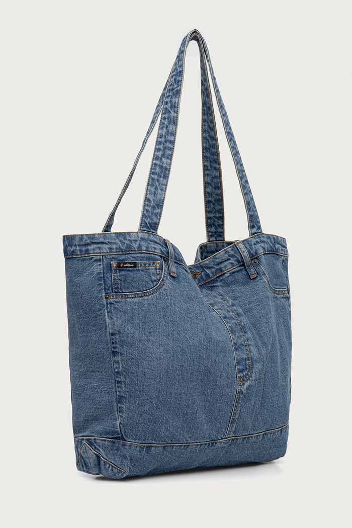 Guess Jeans Torba materiałowa męska jeansowa M6BZ08.D1886 niebieski AW26