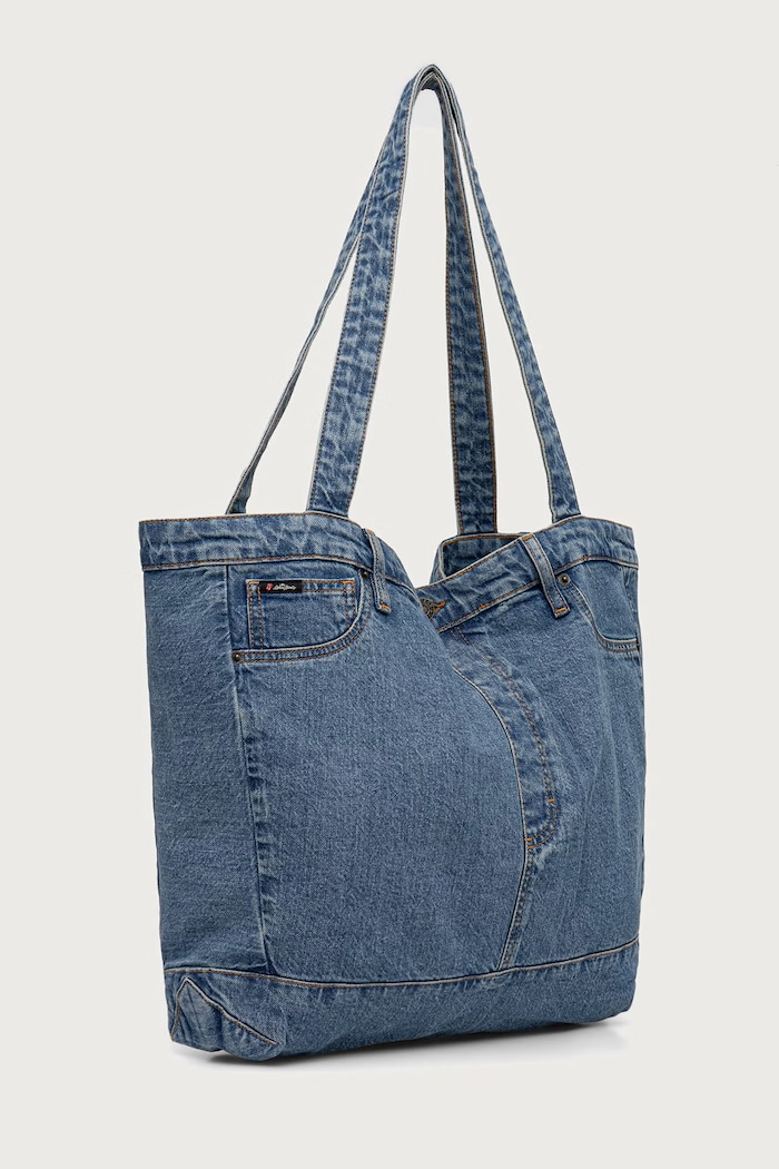 Guess Jeans Torba materiałowa męska jeansowa M6BZ08.D1886 niebieski AW26