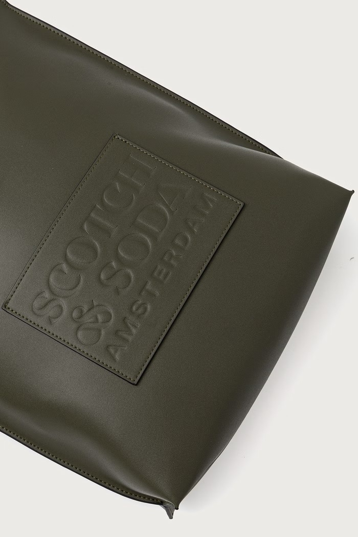Torba męska z imitacji skóry Scotch & Soda SCHB5048 zielony