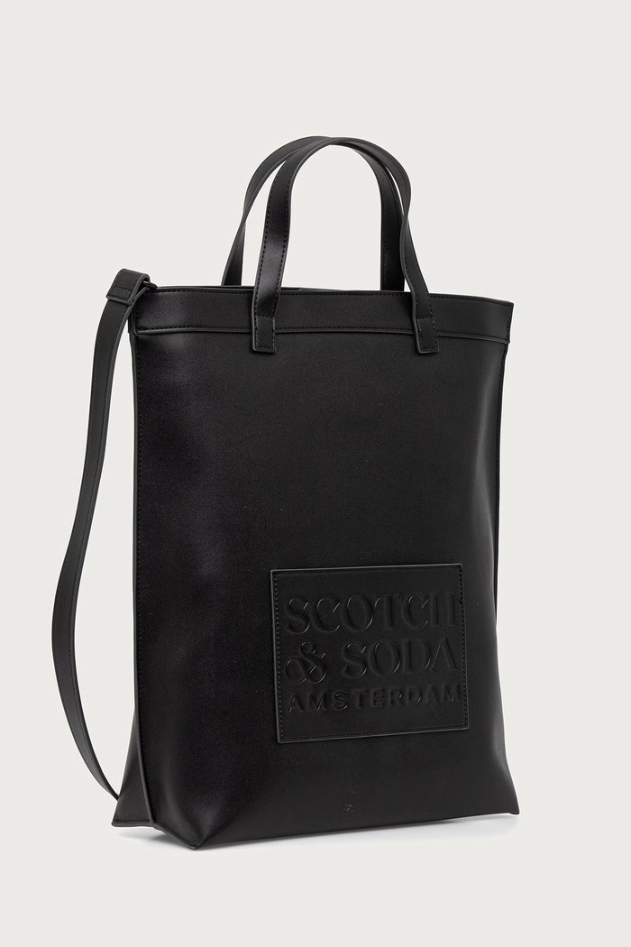 Scotch & Soda Torba męska z imitacji skóry SCHB5048 czarny AW26