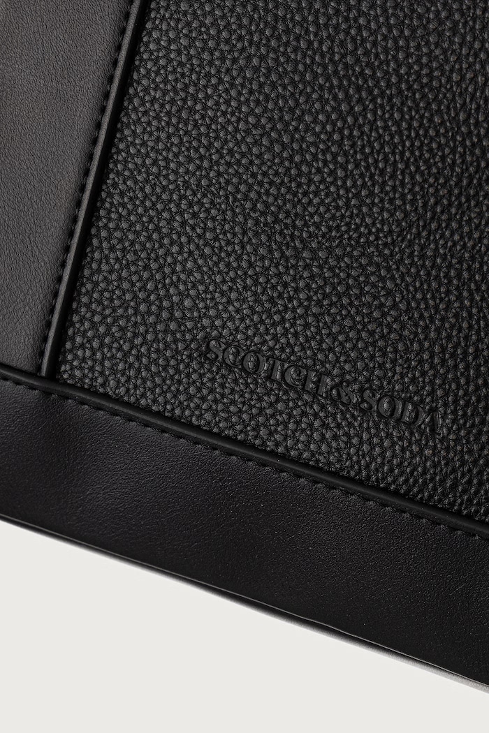 Torba męska z imitacji skóry Scotch & Soda SCHB5047 czarny