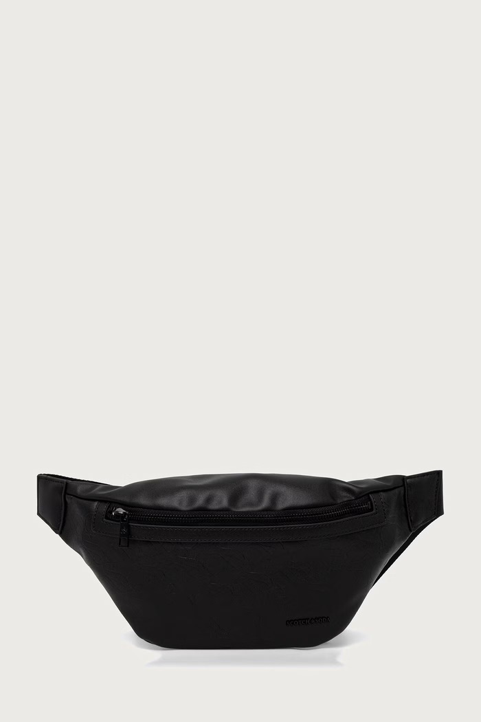 Scotch & Soda Nerka męska z imitacji skóry czarny SCHB5045