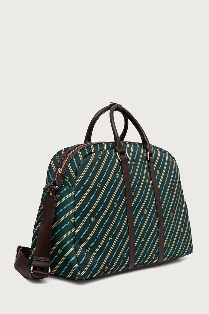 Drôle de Monsieur Torba męska Weekender Monogramme M.AC210.NY002 zielony AW26