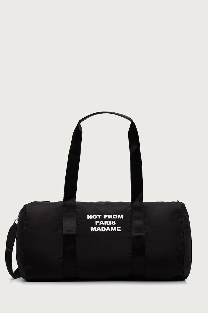 Drôle de Monsieur Borsa da uomo Slogan Gym nero M.AC213.NY003