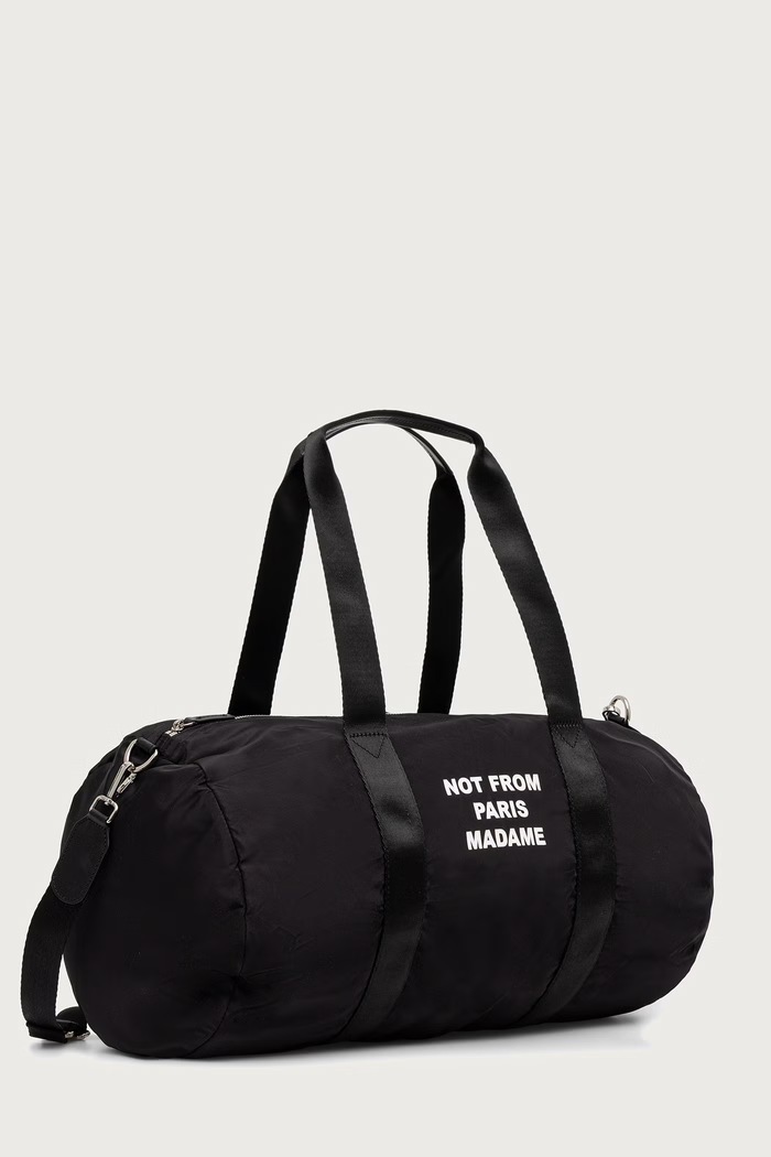 Drôle de Monsieur Torba męska Slogan Gym M.AC213.NY003 czarny AW26