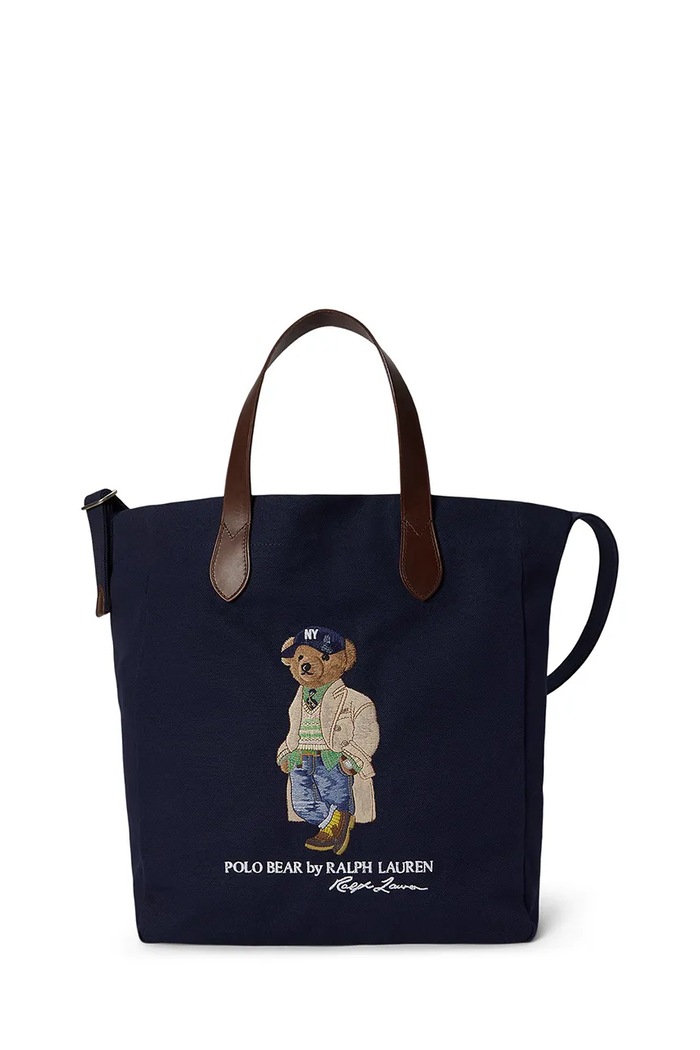 Polo Ralph Lauren Shopperka męska bawełniana granatowy 405P16216