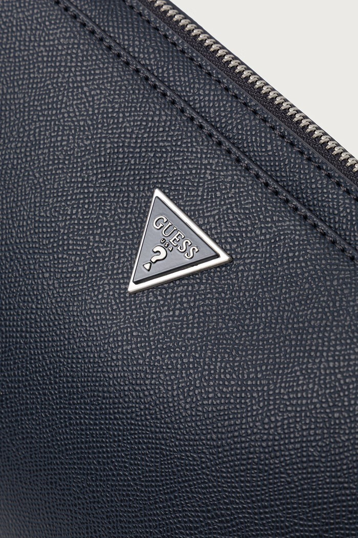 Чанта през рамо мъжка от имитация на кожа MILANO Guess тъмносин HMMISL.P6457