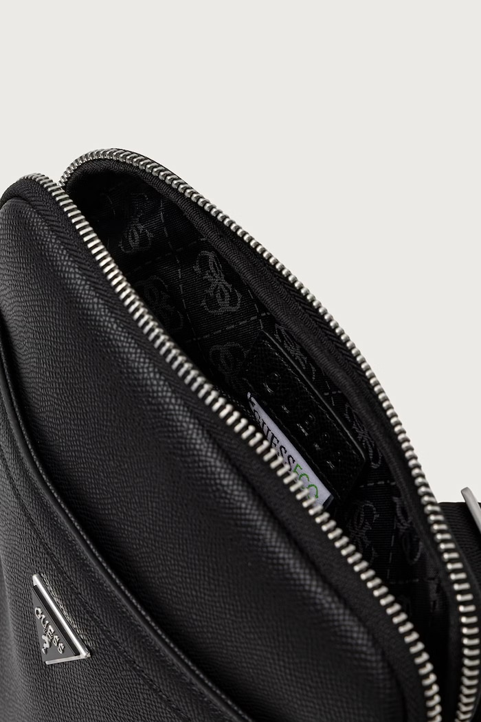 Чанта през рамо мъжка от имитация на кожа MILANO Guess черен HMMISL.P6457