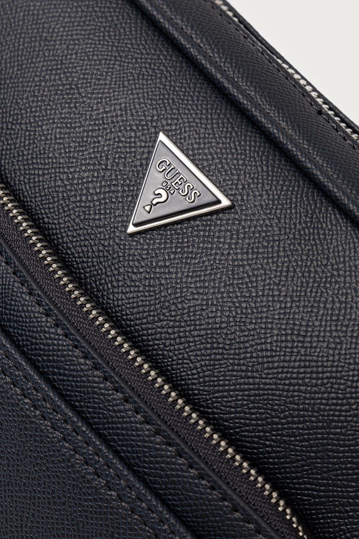 Чанта през рамо от имитация на кожа MILANO Guess HMMISL.P6422 тъмносин