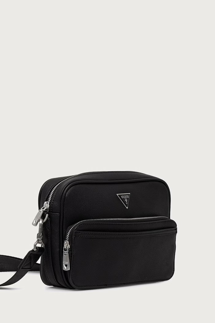 Guess Чанта през рамо от имитация на кожа MILANO HMMISL.P6422 черен AW26